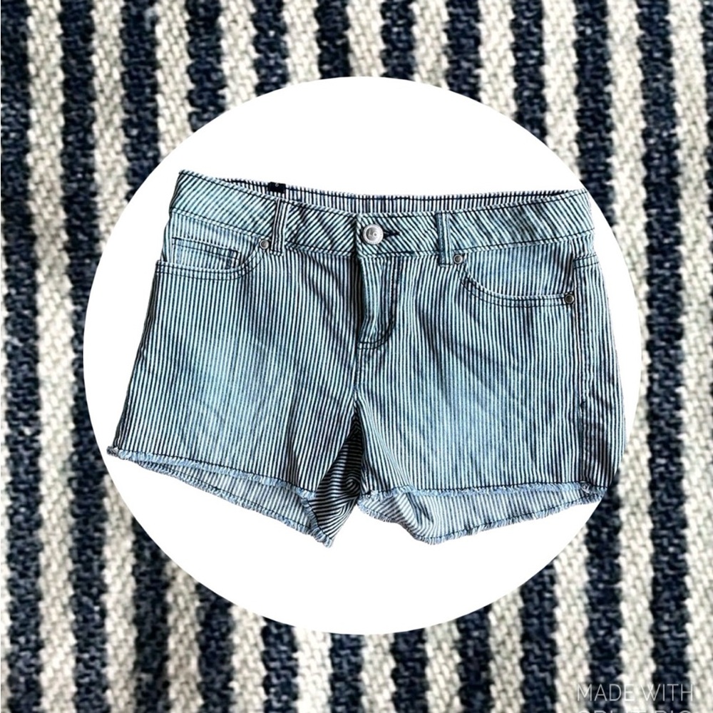 Lauren Conrad striped cutoff shorts